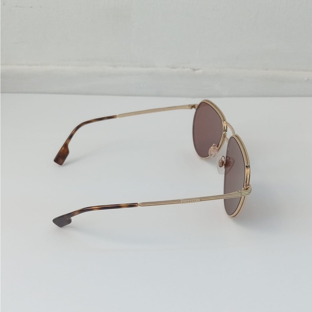 New - Burberry BE3135 110973 Scott Pilot Dark Brown Sunglasses - Picture 9 of 15